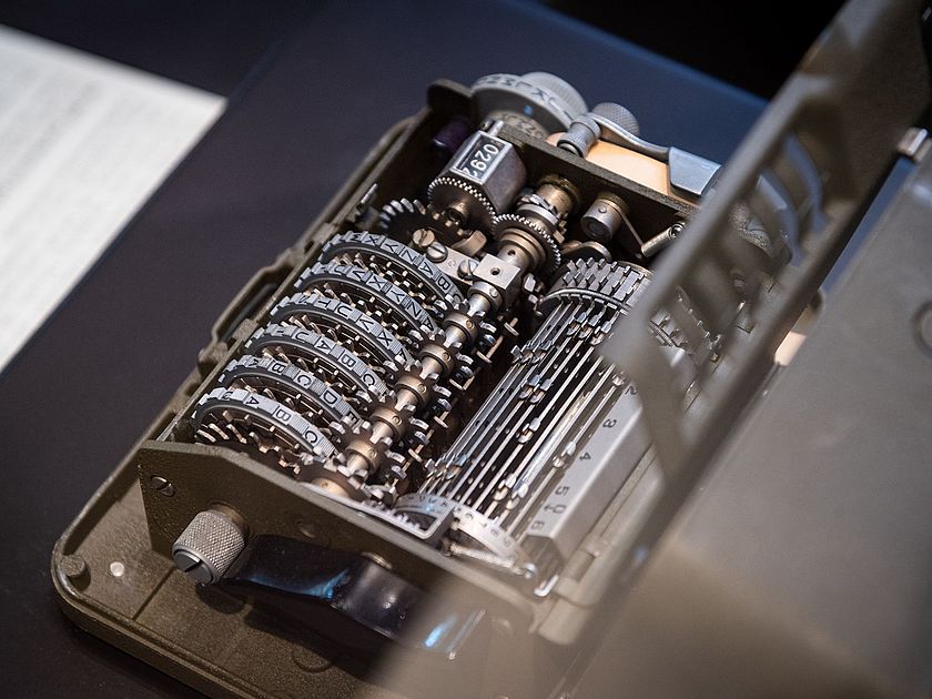 Blick in Chiffriergerät