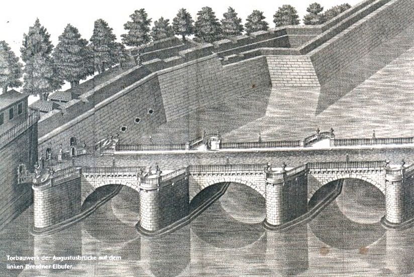 Ansicht der Augustusbrücke.