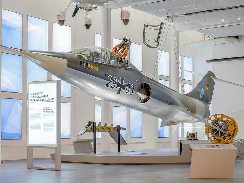 Starfighter in der Ausstellung Moderne Luftfahrt.