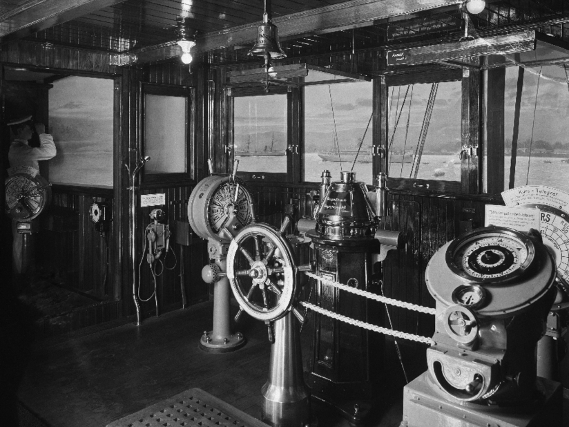 Historische Aufnahme: Das Steuerhaus der