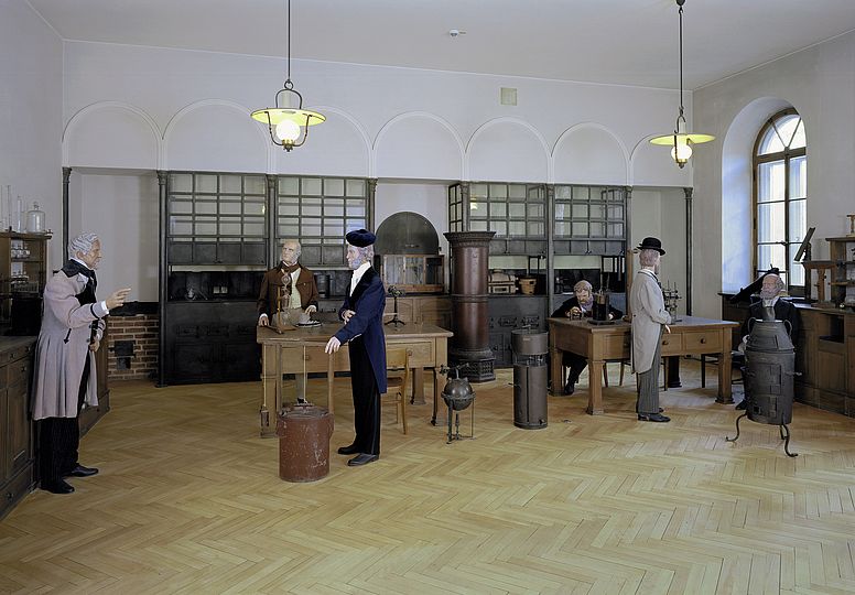 Nachbau des Liebig-Laboratoriums in Gießen.