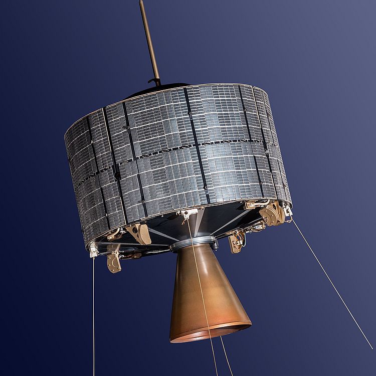 Satellit „Syncom", USA 1963, erster geostationärer Nachrichtensatellit