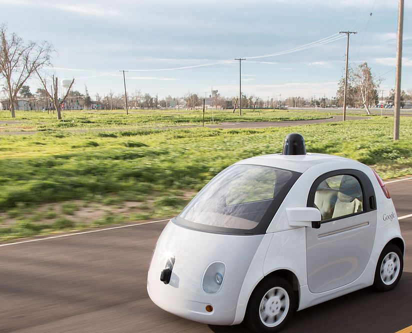 Waymo "Firefly" on a test drive.