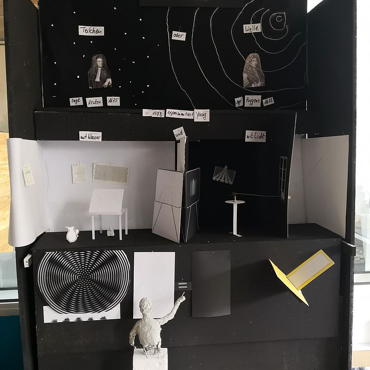 Modell für ein Modul der neuen Sonderaustellung "Licht und Materie".