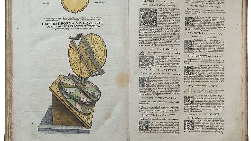 Peter Apian: Astronomicum Caesareum (1540) Zwei Seiten aus dem Astronomicum Caesareum