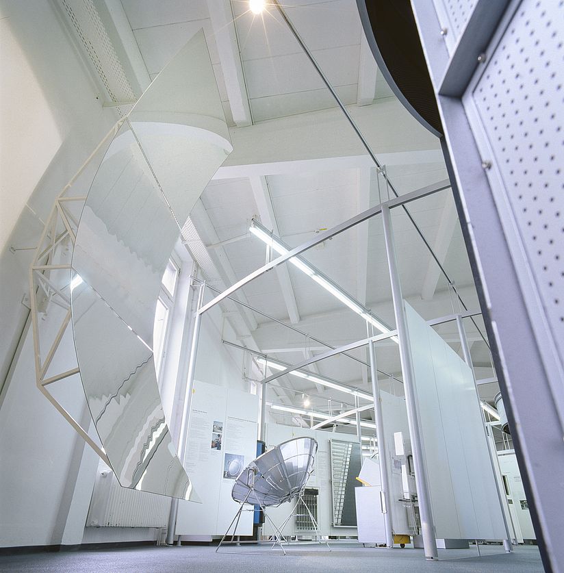 Rinnenkollektor in der Ausstellung Energietechnik.