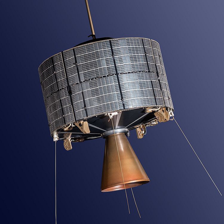 Satellit „Syncom", USA 1963, erster geostationärer Nachrichtensatellit