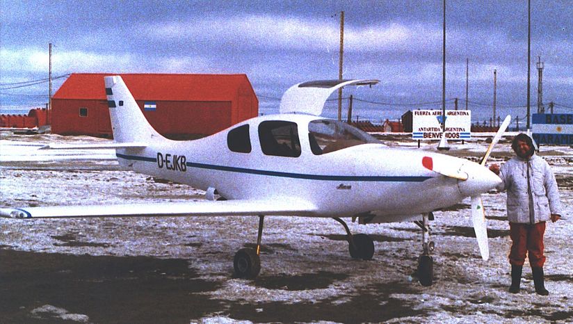 Klaus Bäuerle auf der Base Marambio in der Antarktis.