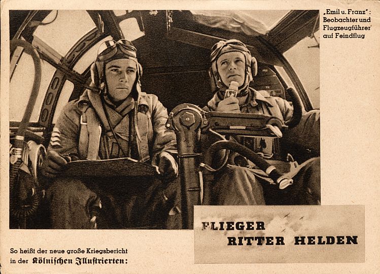 Zeitungsartikel aus der Königlichen Illustrierten, Abbildung zweier Piloten.