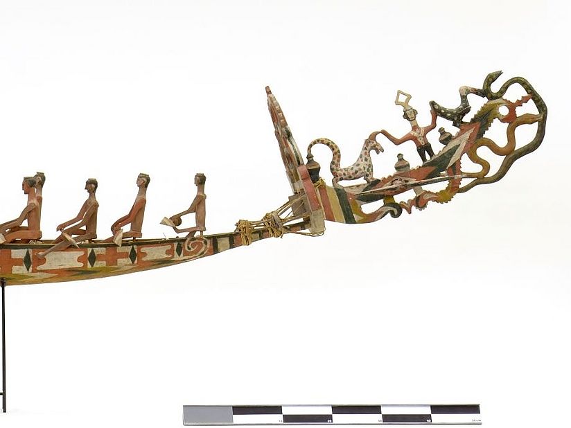 Kanumodell, Duala, Kamerun, um 1900, aus der Sammlung des Deutschen Museums.
