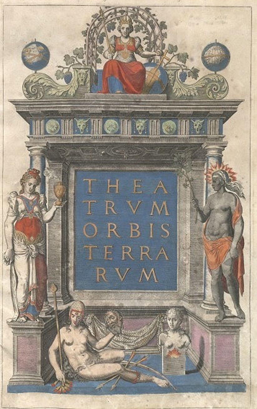 Das Frontispiz mit den Sinnbildern der vier bekannten Kontinente