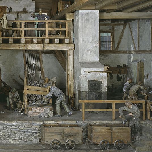 Model of an ore processing system Model of an ore processing system.