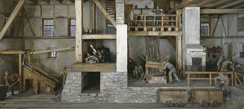 Modell einer Erzaufbereitung.