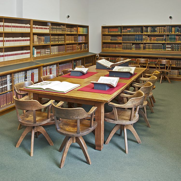 Rara-Lesesaal der Bibliothek.