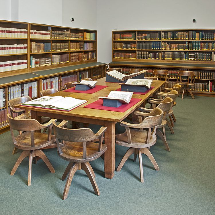 Rara-Lesesaal der Bibliothek.