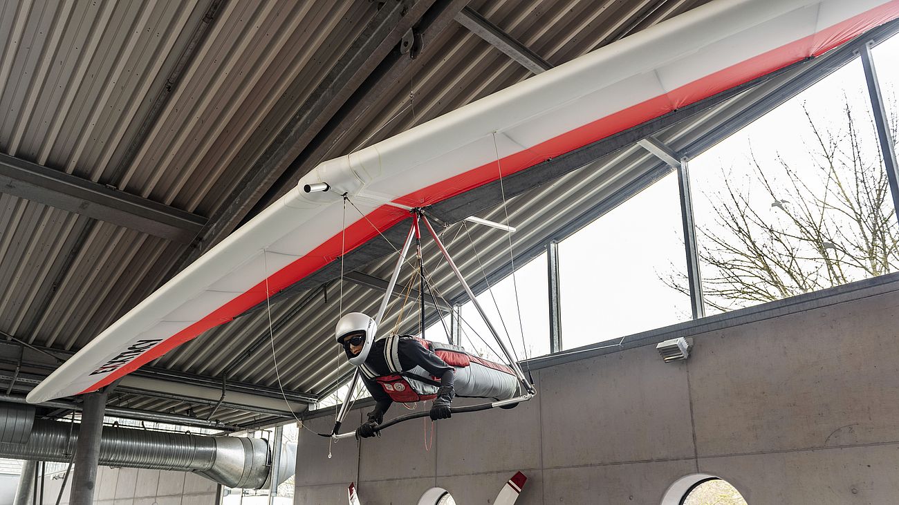 Hängegleiter Flight Design Exxtacy in der Flugwerft Schleißheim.