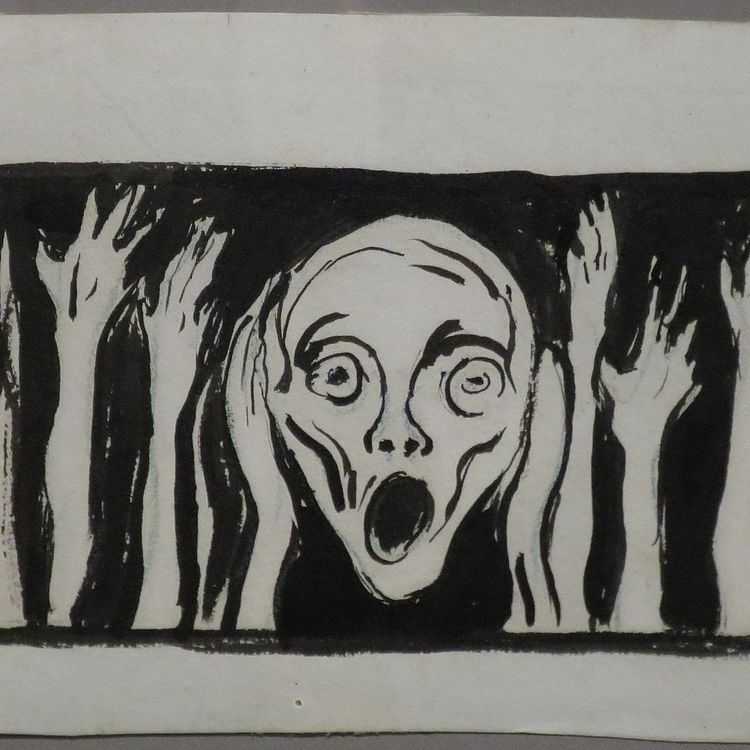 Edvard Munch: Der Schrei. Federzeichnung, undatiert.