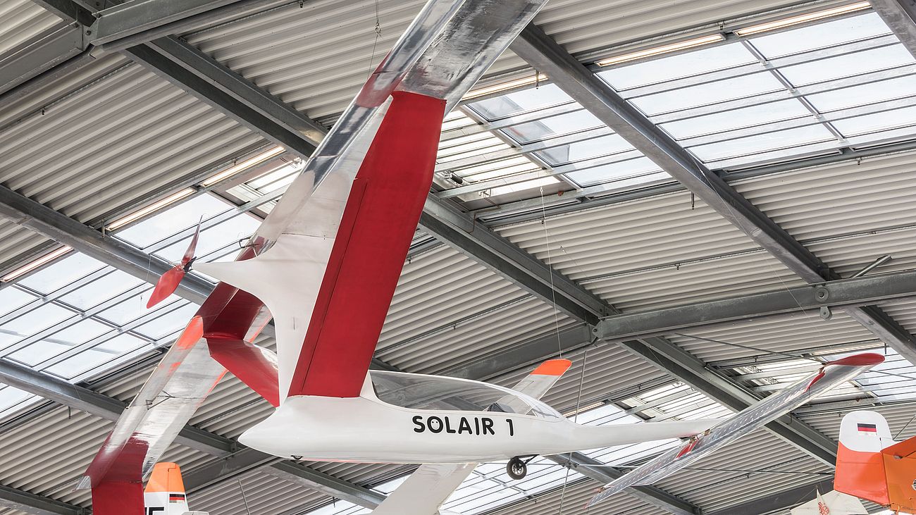 Motorsegler Rochelt Solair 1 in der Flugwerft Schleißheim.