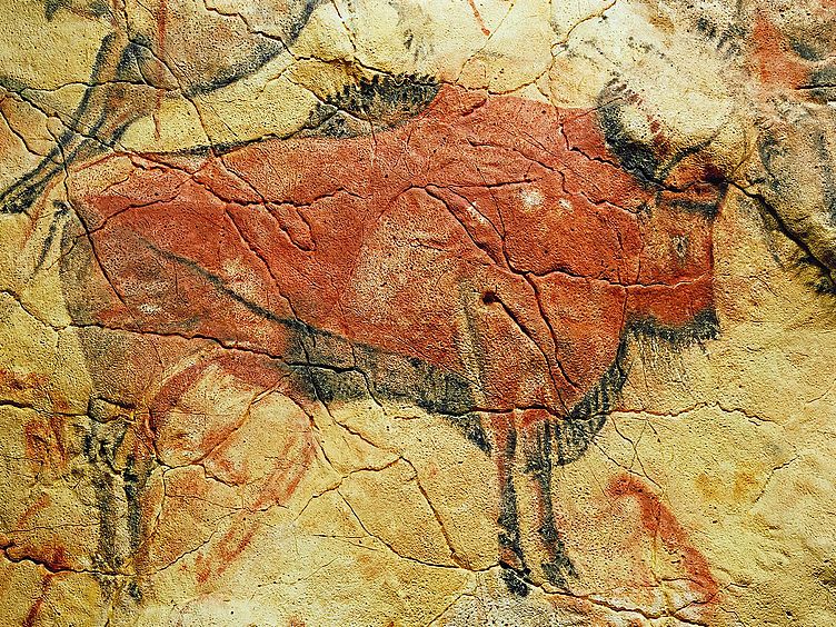 Cave painting in Altamira Cave.