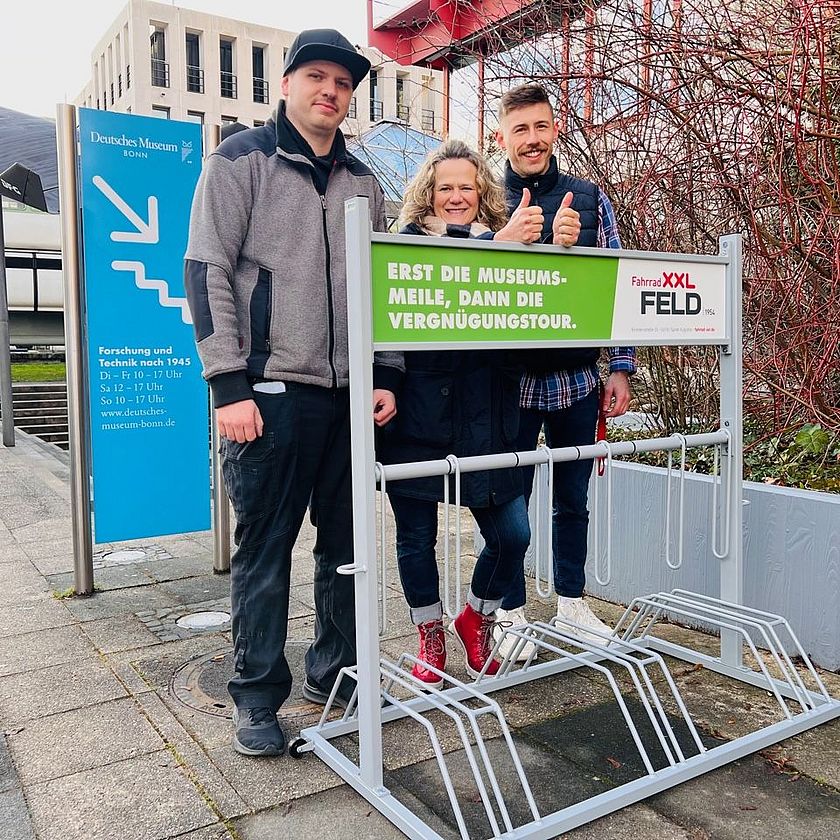 Übergabe Fahrradständer an Deutsches Museum Bonn