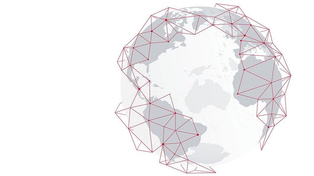 Globus zum Global Summit Leibniz Gemeinschaft