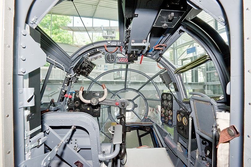 View into the cockpit.