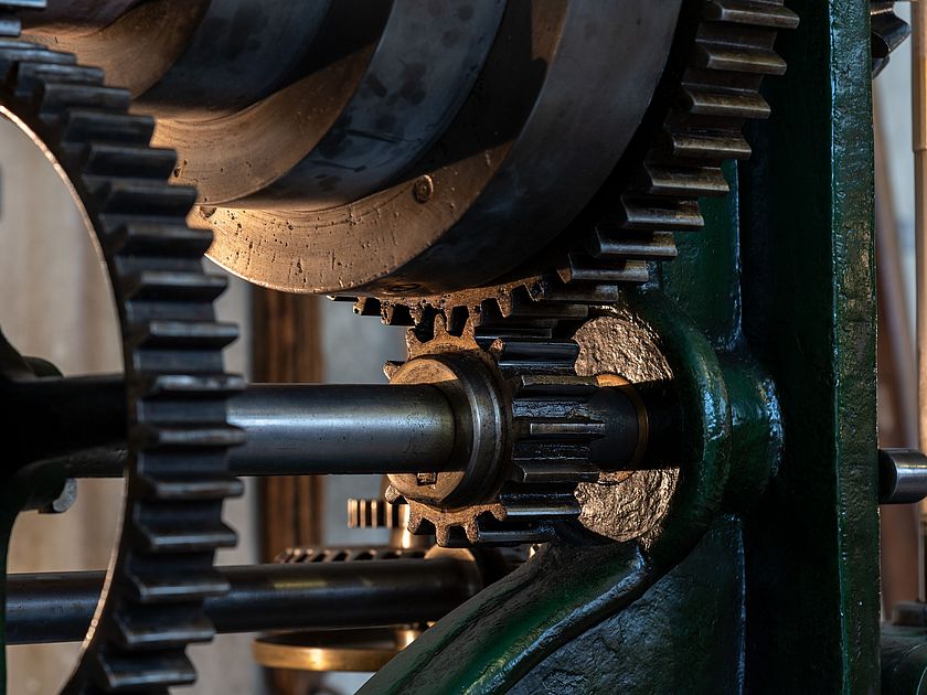 Frühe mechanische Werkstatt.