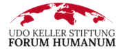 Halbe Weltkugel mit Text darunter