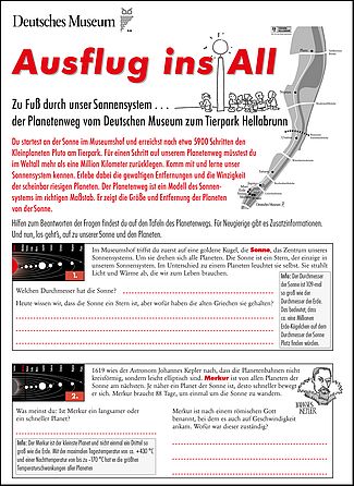 Ausflug ins All Erkundungsbogen zum Planetenweg