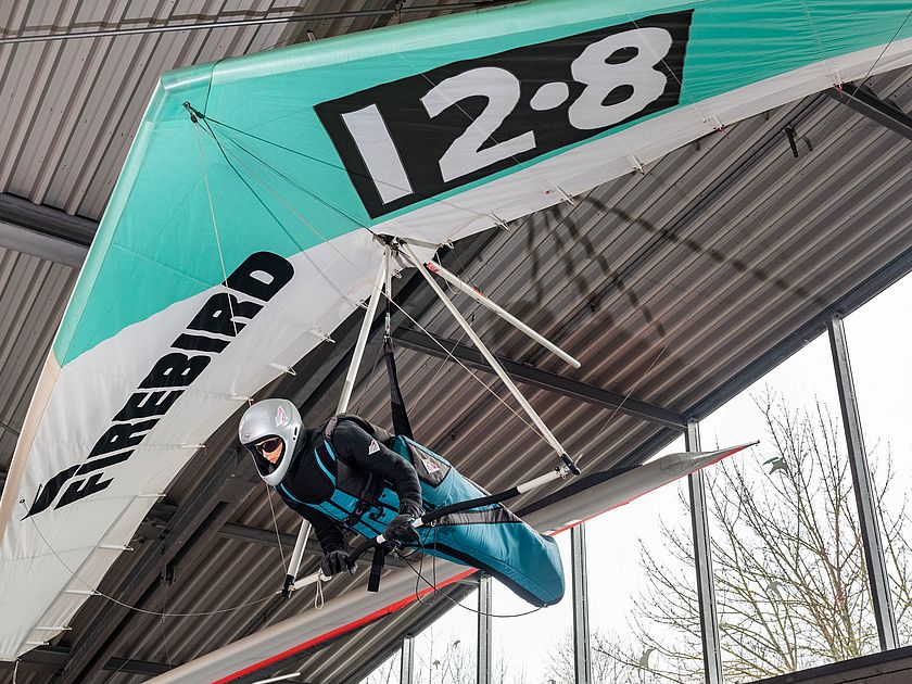 Hängegleiter Firebird Laser 12.8 in der Flugwerft Schleißheim.