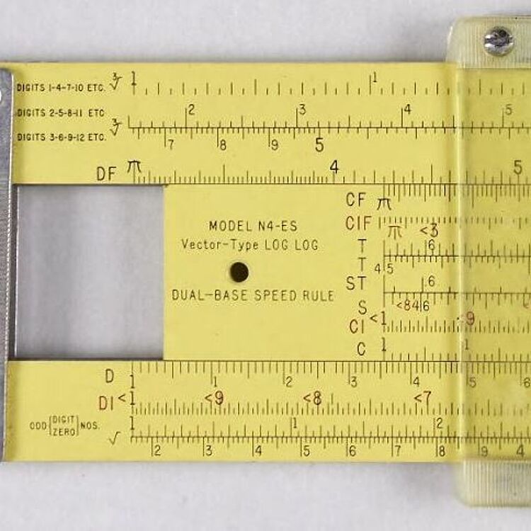 Rechenschieber Detailansicht