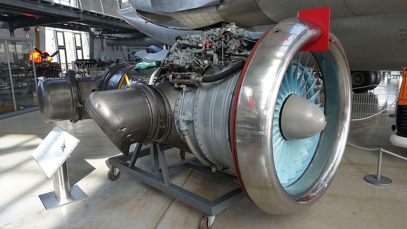 Hub- und Marschtriebwerk Rolls Royce Pegasus 5 in der Flugwerft Schleißheim.